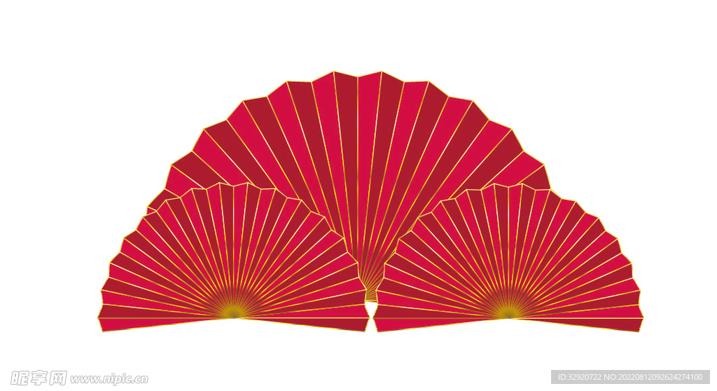 矢量古风折扇