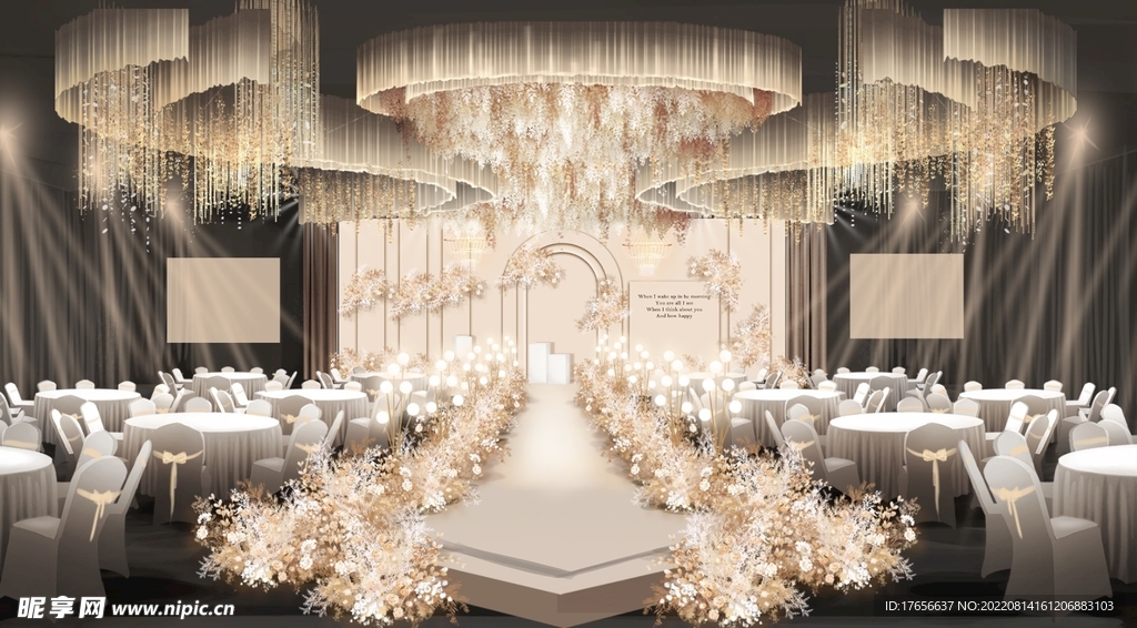 香槟色婚礼效果图