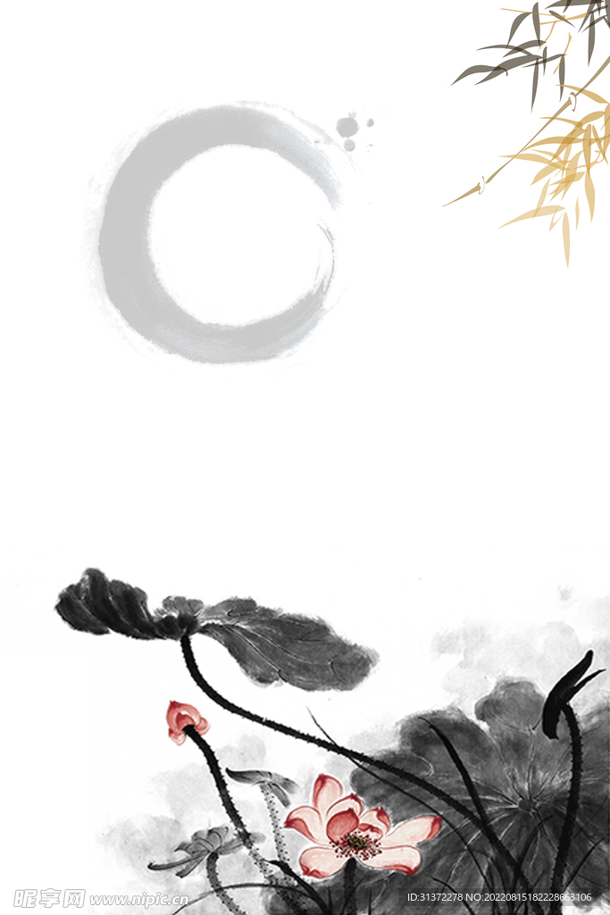  手绘古风插画背景图片