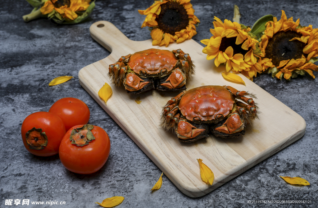 柿子大闸蟹摄影