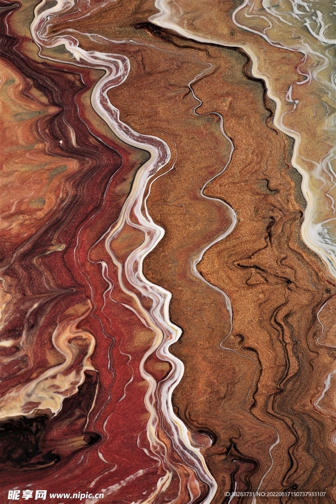 抽象的液态涟漪溪流图