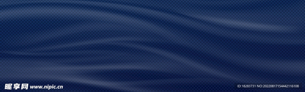 蓝色流畅的线条彩带素材