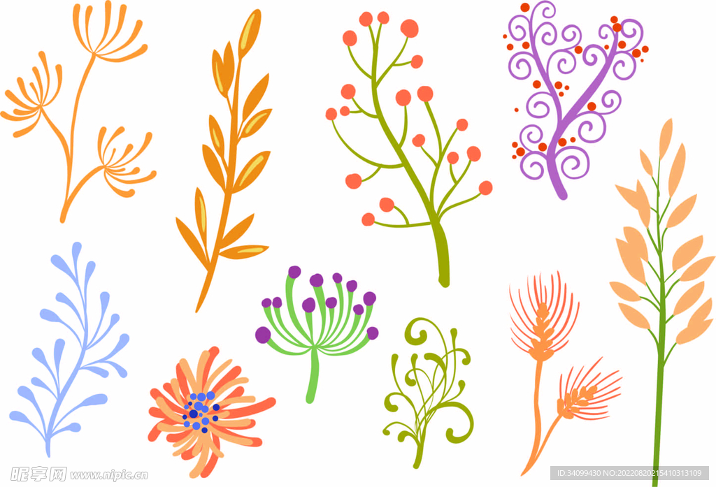 ai矢量植物图案