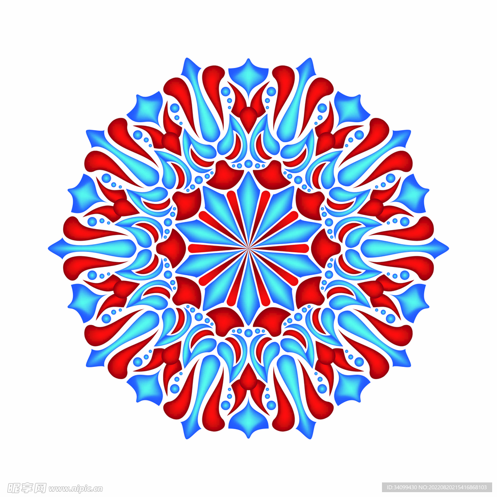 ai矢量撞色抽象花纹