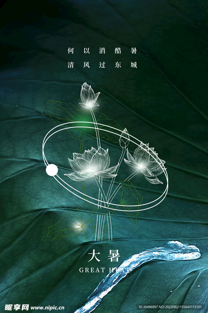 二十四节气大暑海报