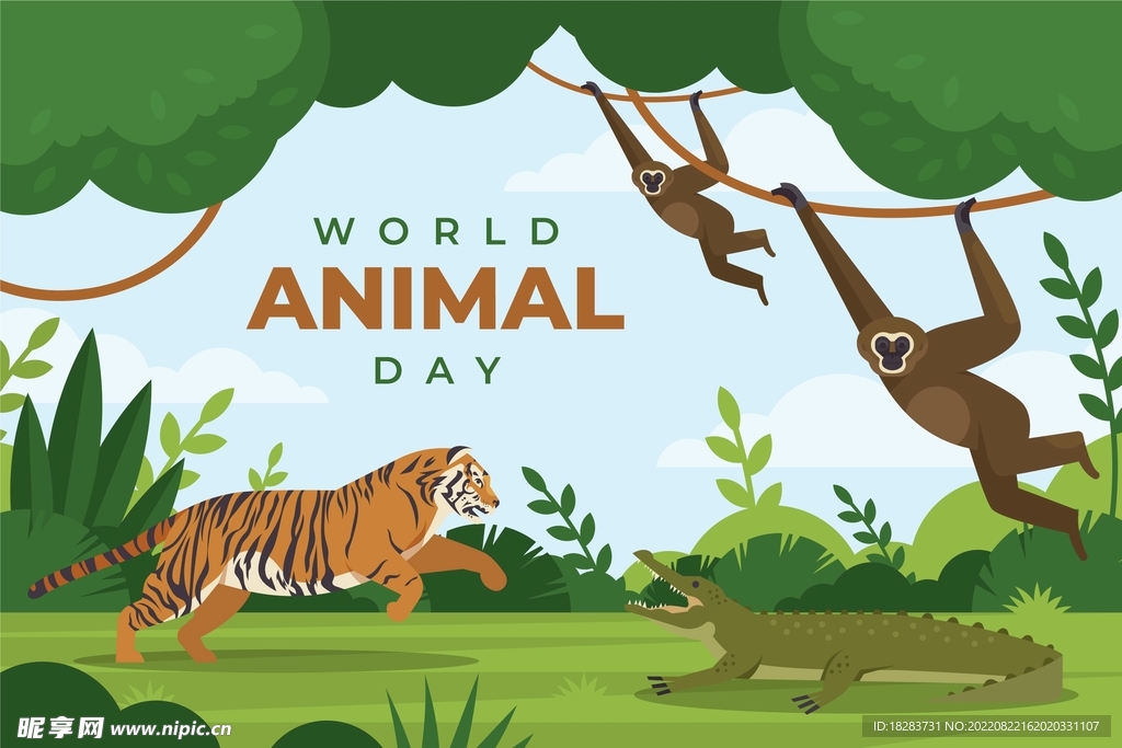 卡通动物园海报素材