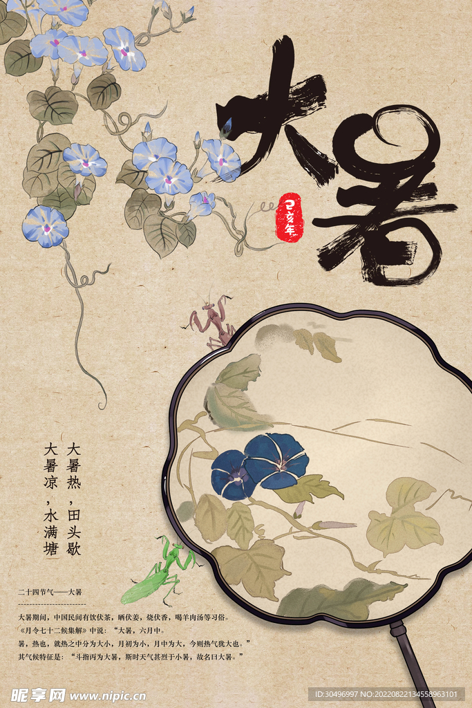 二十四节气大暑海报