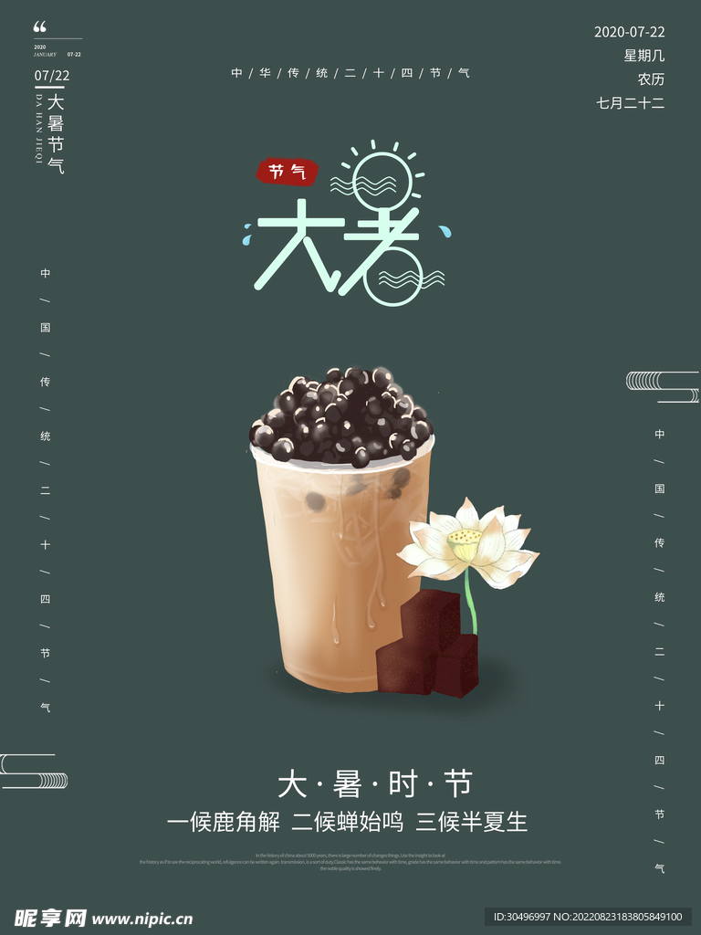 二十四节气大暑海报