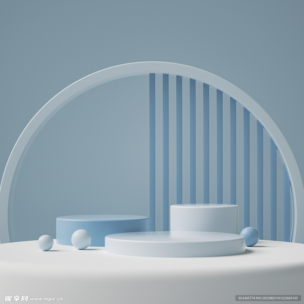 c4d小清新简约背景场景