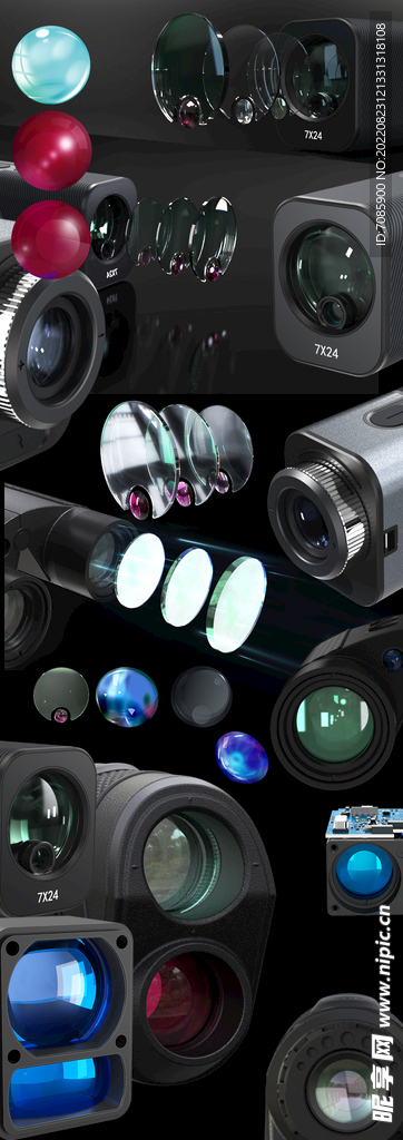 常用多角度彩色镜片效果