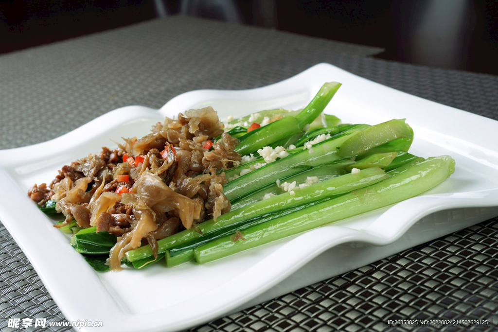 冬菜牛公蒸菜心