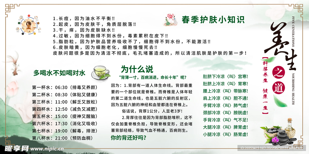 养生美容展板