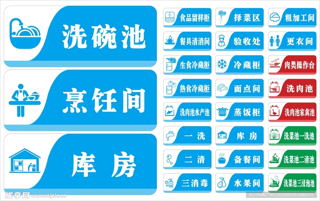 校园厨房标识标牌