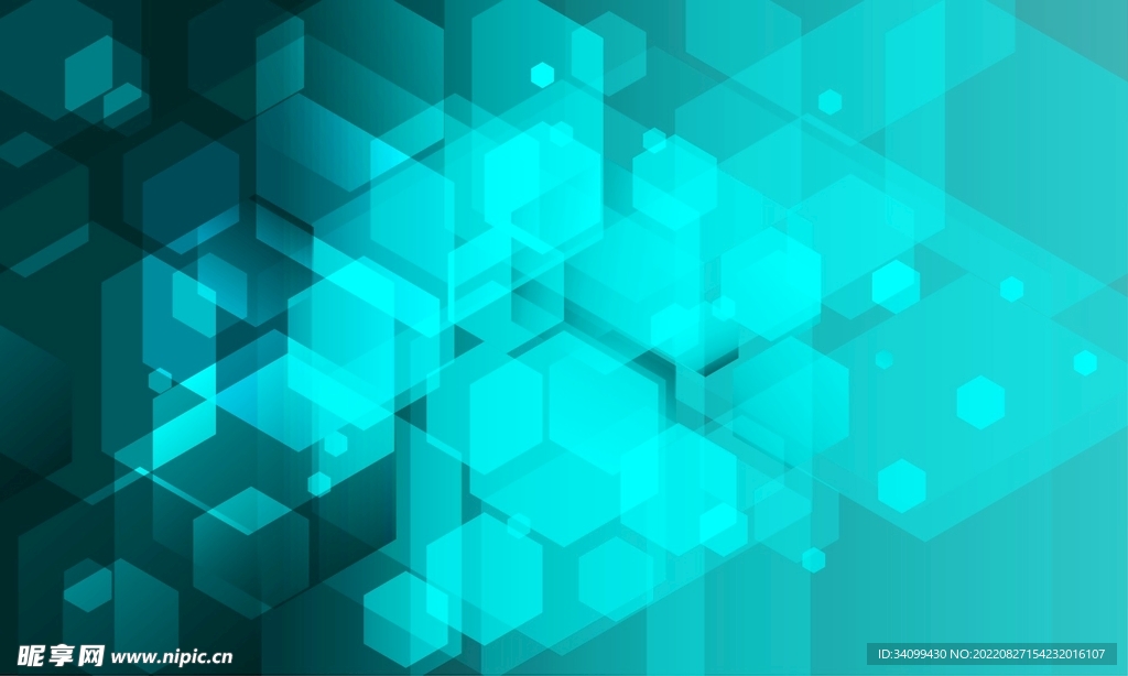 ai矢量蓝绿色炫酷背景