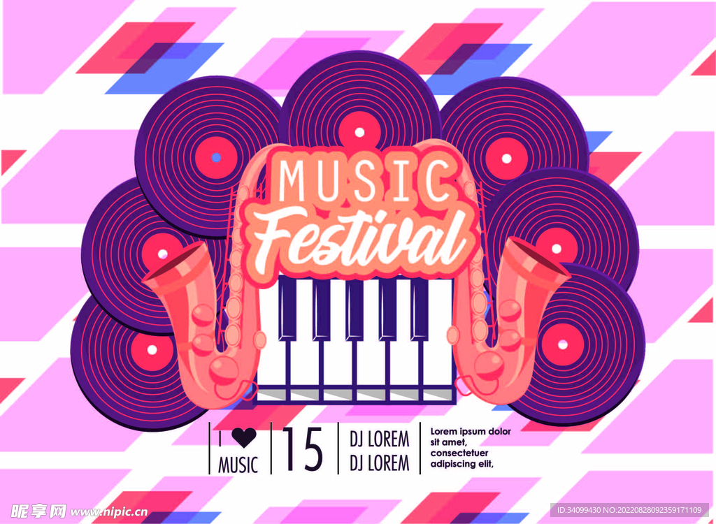 ai矢量时尚音乐背景