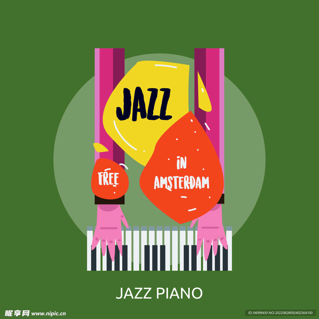 ai矢量创意爵士乐背景