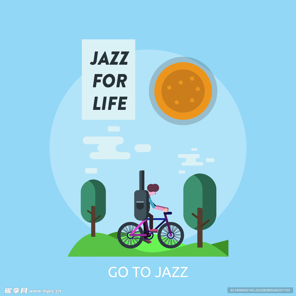 ai矢量爵士乐人物元素