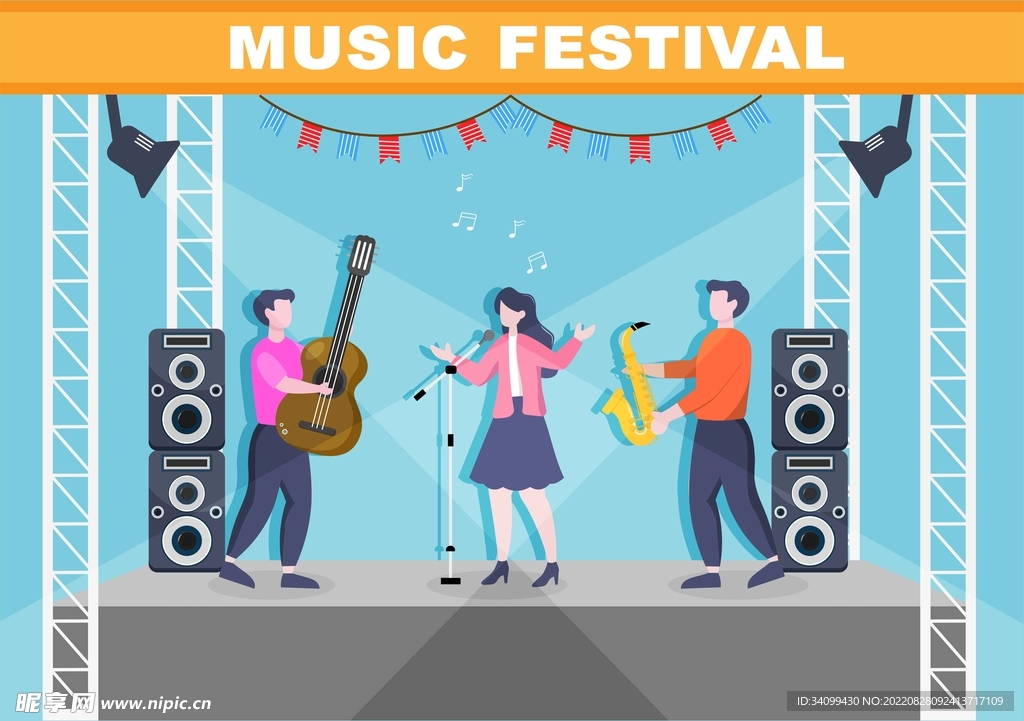 ai矢量乐队演奏背景