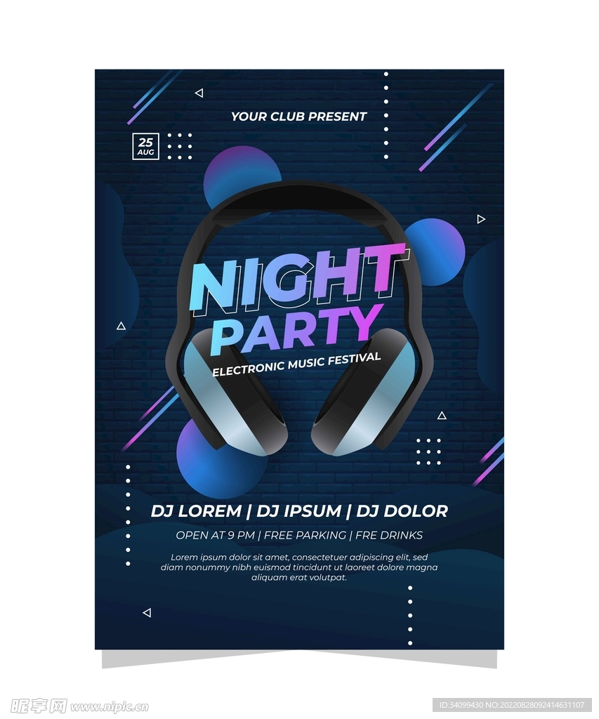 ai矢量炫酷音乐背景