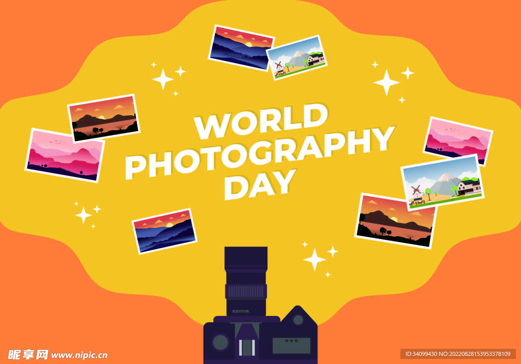 ai矢量摄影拍照背景