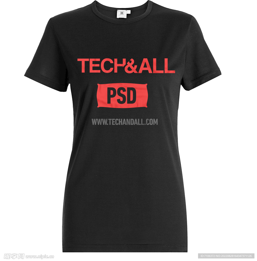 圆领短袖T恤样机