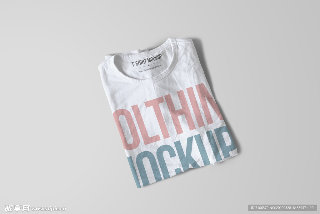 圆领短袖T恤样机