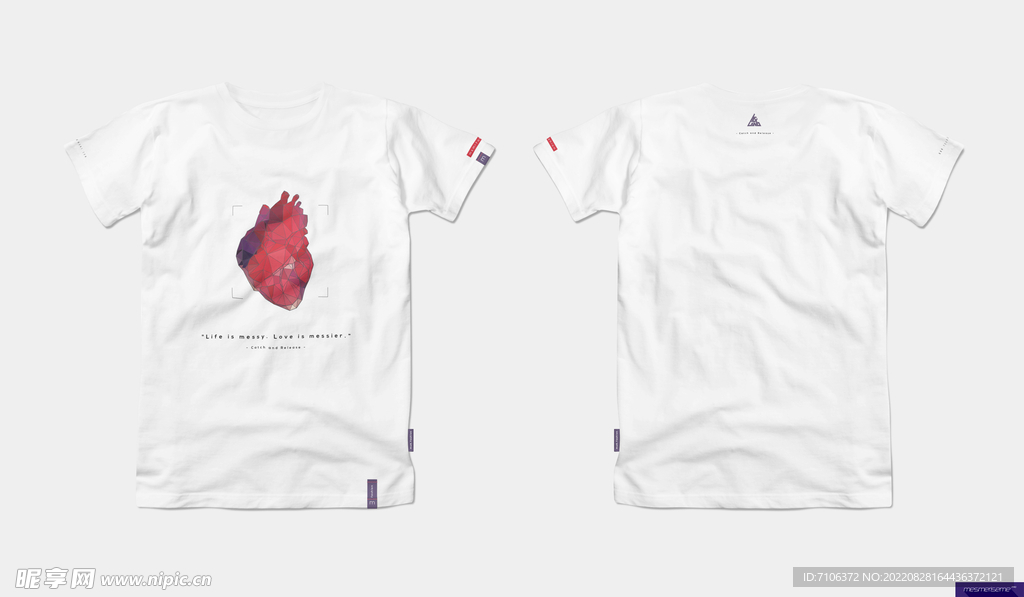 圆领短袖T恤样机