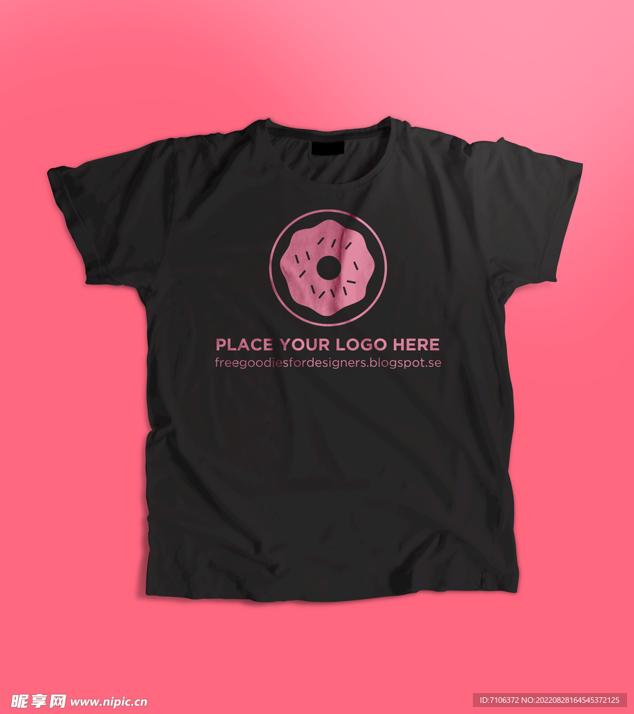 圆领短袖T恤样机