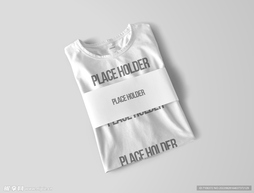 圆领短袖T恤样机