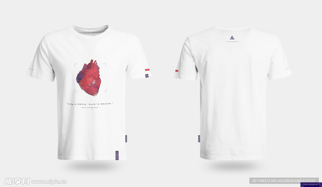 圆领短袖T恤样机