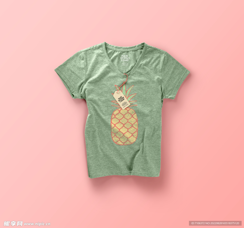 圆领短袖T恤样机