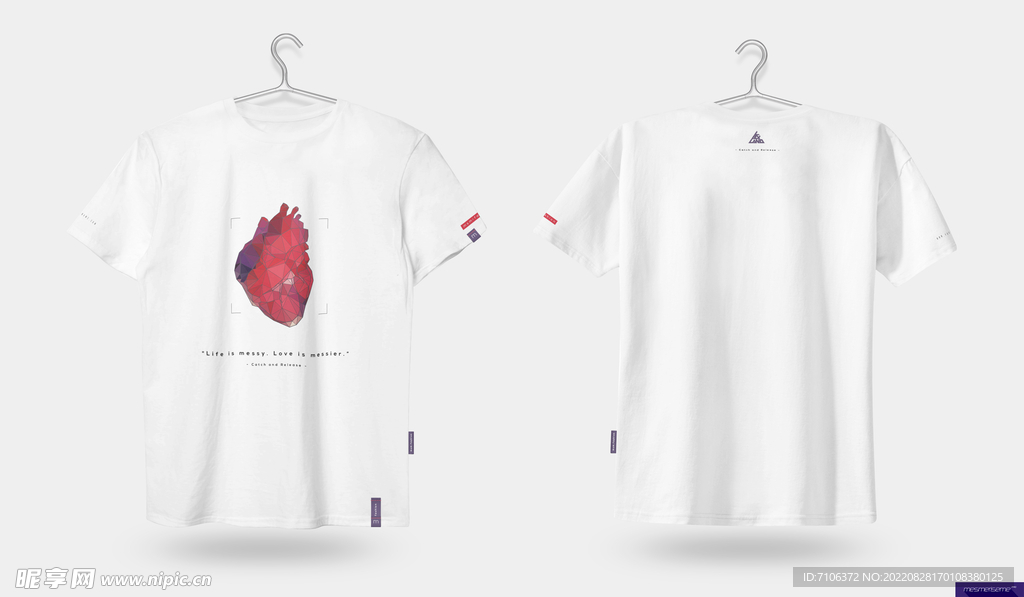 圆领短袖T恤样机