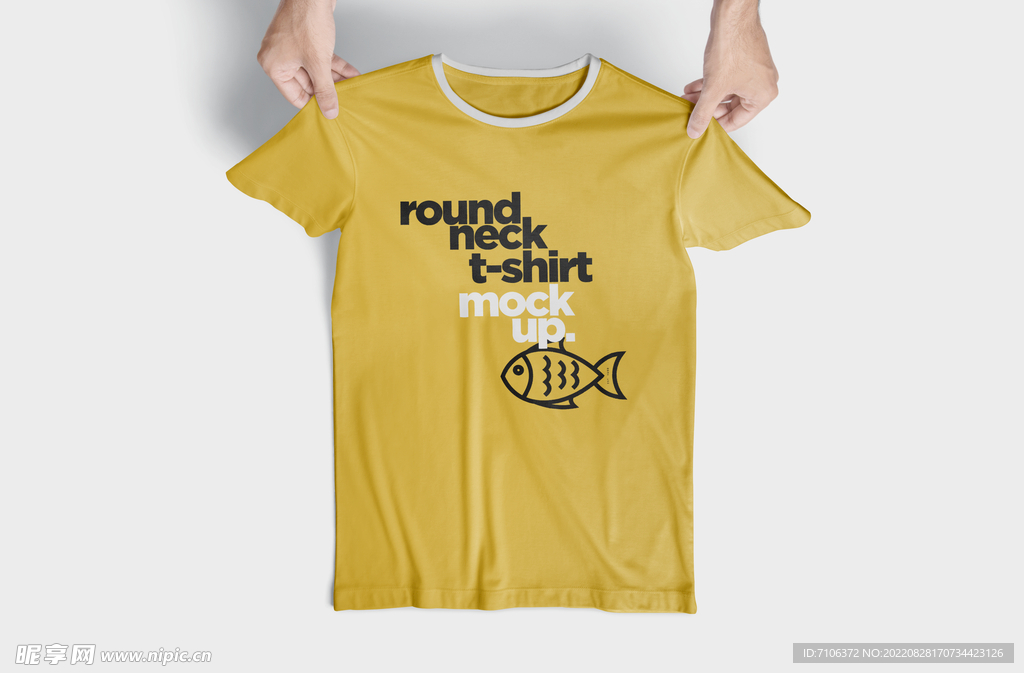 圆领短袖T恤样机