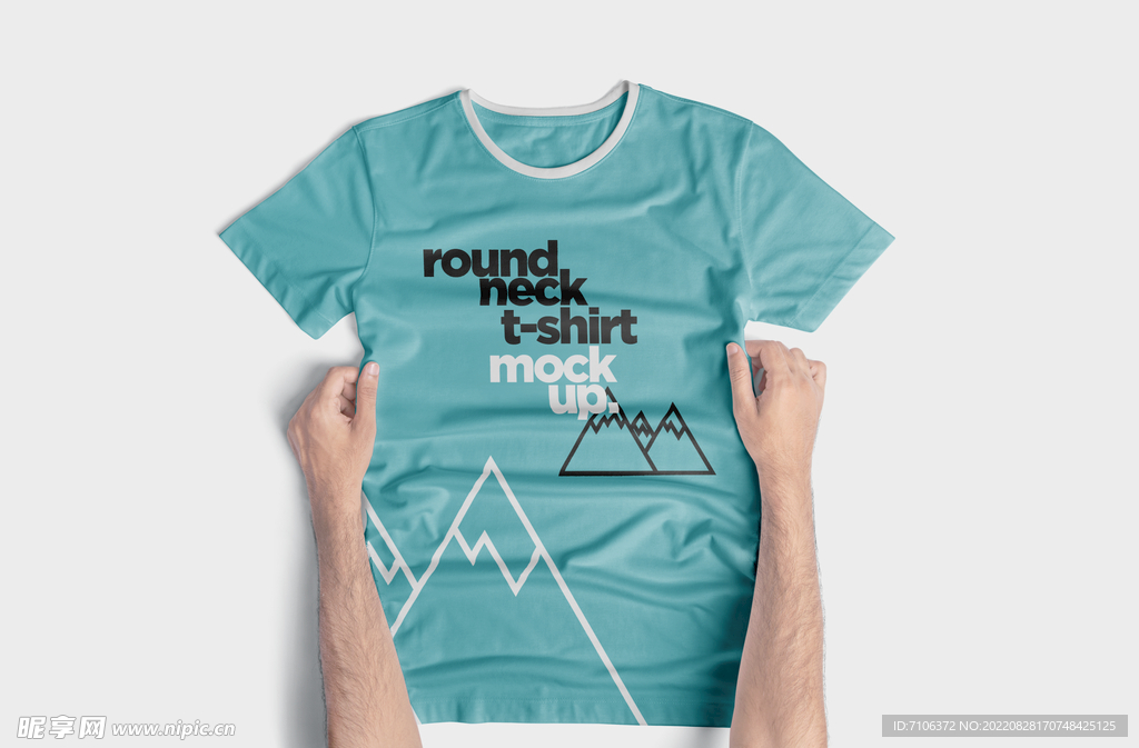圆领短袖T恤样机