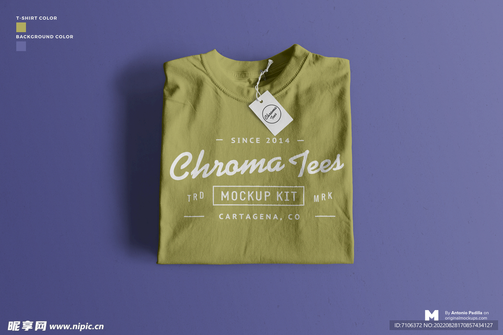 圆领短袖T恤样机