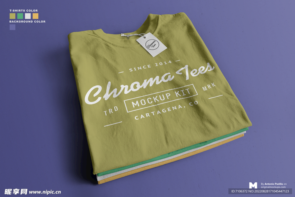 圆领短袖T恤样机