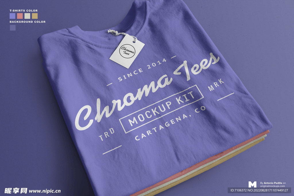 圆领短袖T恤样机