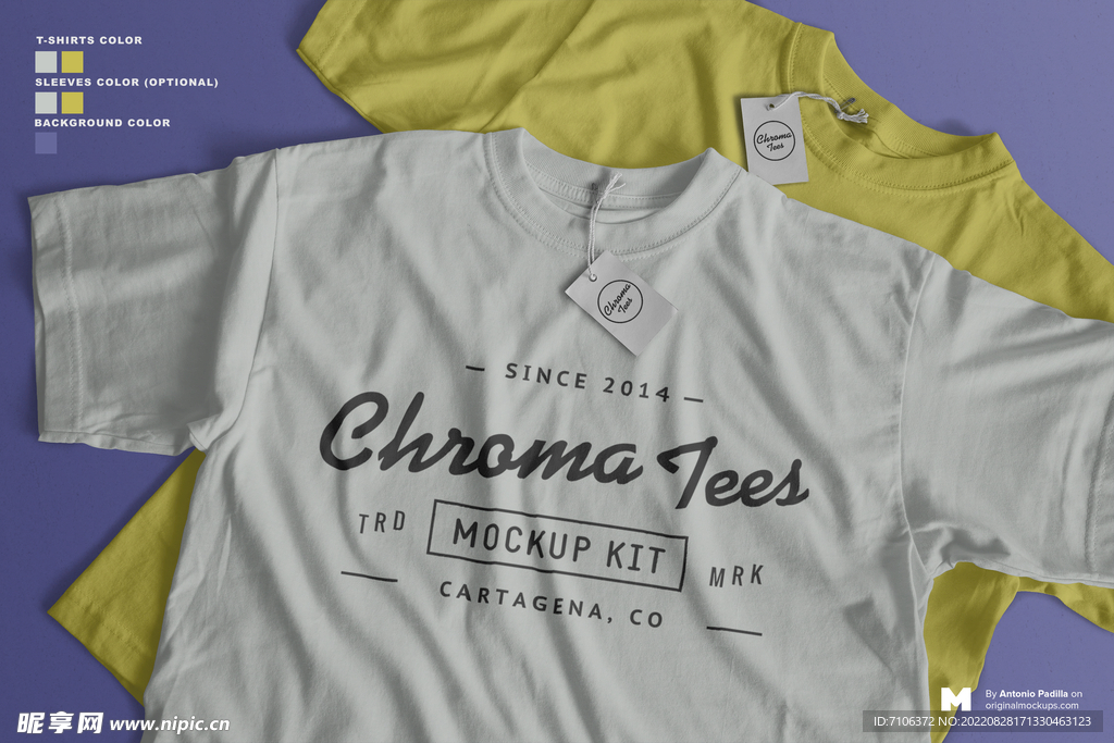 圆领短袖T恤样机