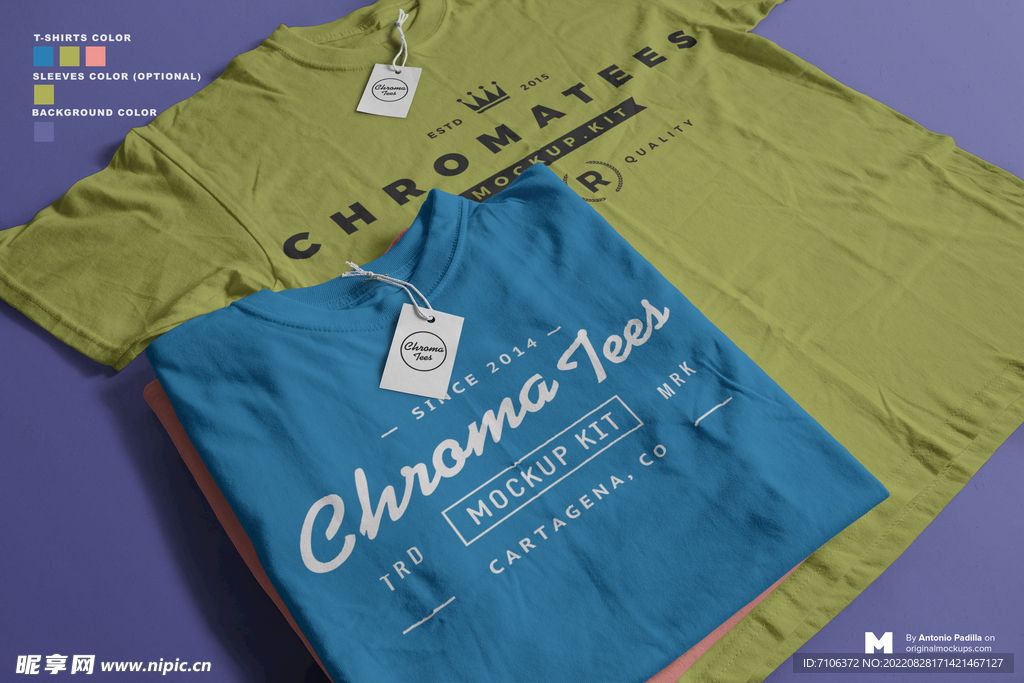 圆领短袖T恤样机