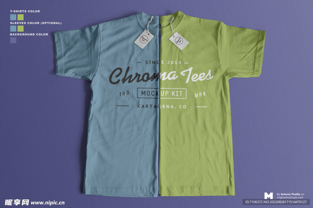 圆领短袖T恤样机