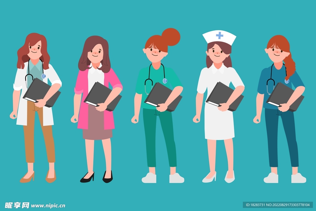 卡通护士医生素材