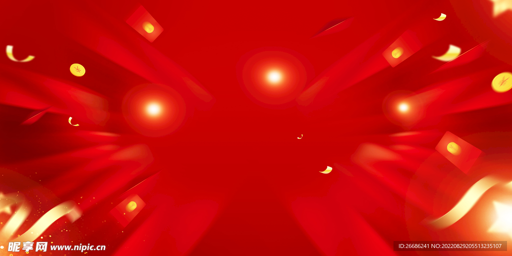红色背景