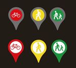 路标 自行车LOGO 