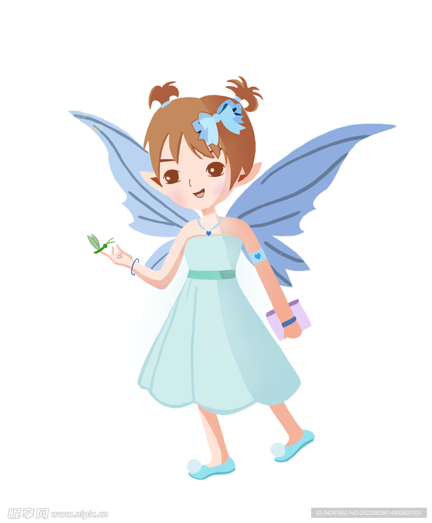 小清新仙子仙女卡通插画