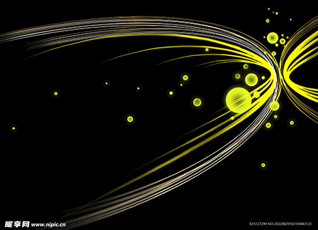 圆点装饰与两束光线