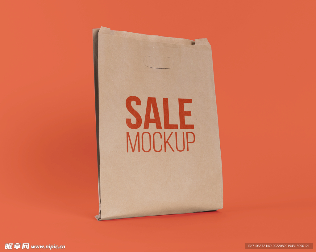 时尚牛皮纸包装袋样机效果图图片