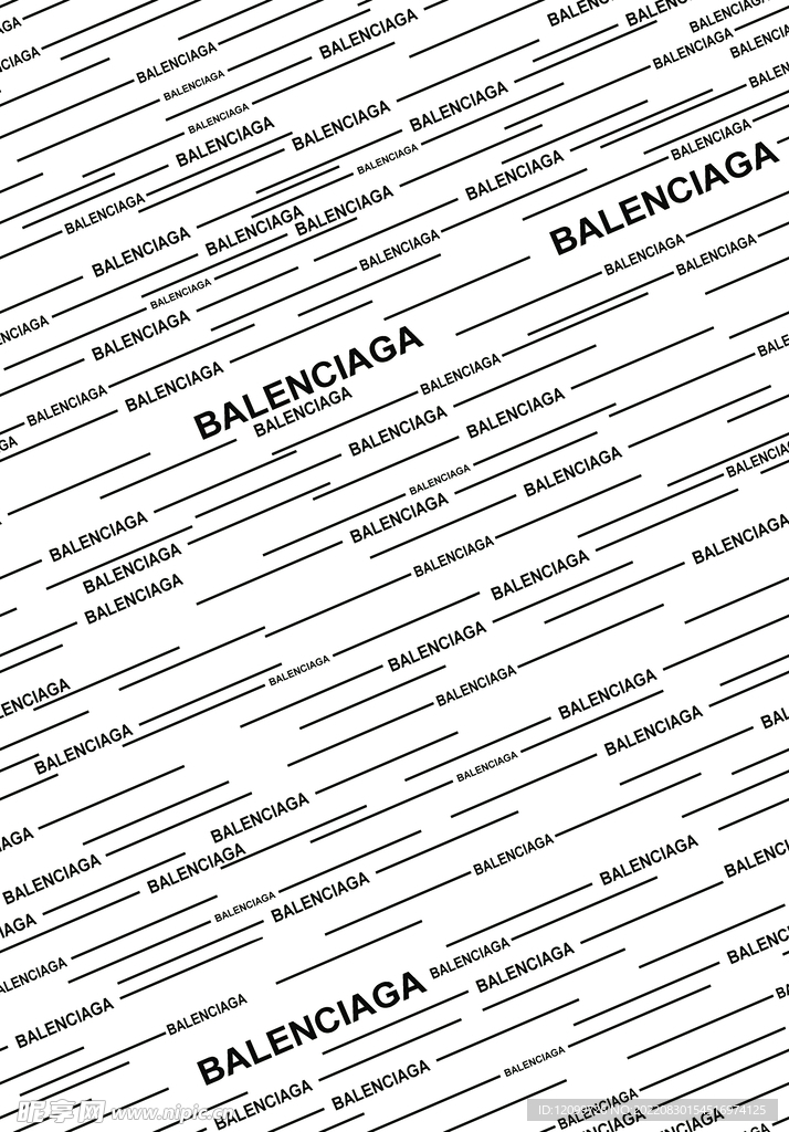 大牌英文数码印花