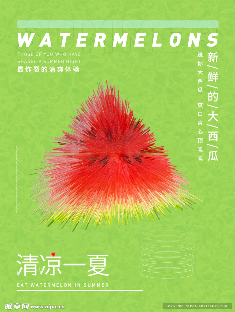 夏天西瓜海报