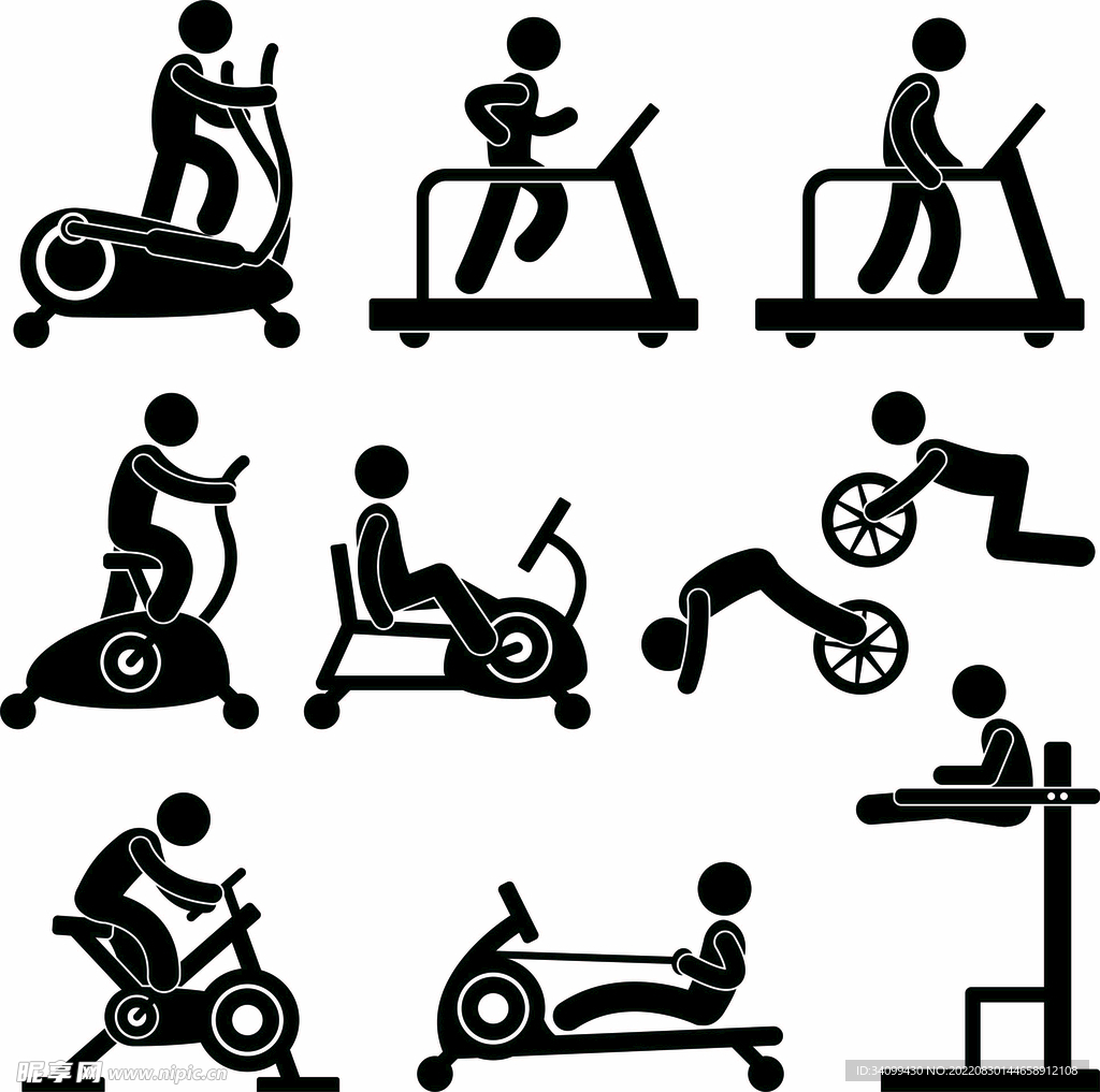 ai矢量运动人物剪影