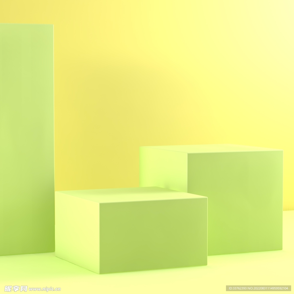 青绿立体几何背景素材